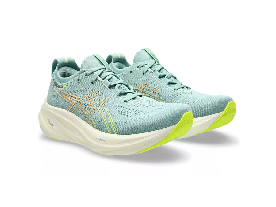 ASICS GEL-NIMBUS 26 VERDE AGUA MARINO AMARILLO SEG
