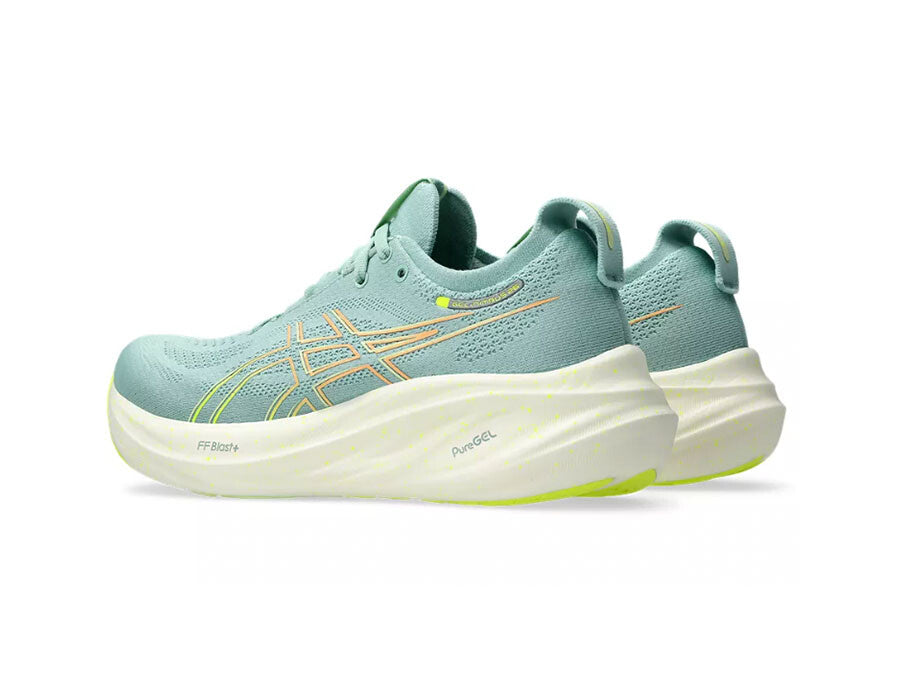 ASICS GEL-NIMBUS 26 VERDE AGUA MARINO AMARILLO SEG