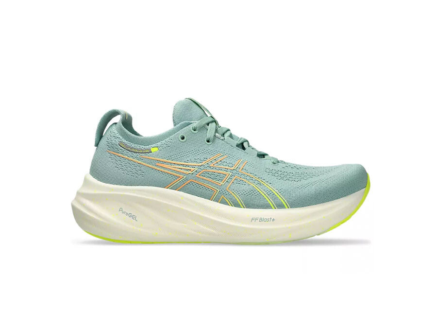 ASICS GEL-NIMBUS 26 VERDE AGUA MARINO AMARILLO SEG