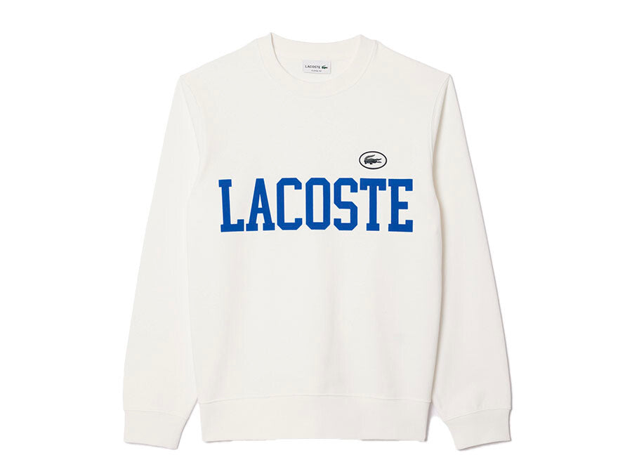 SUDADERA LACOSTE BLANCA LOGO AZUL