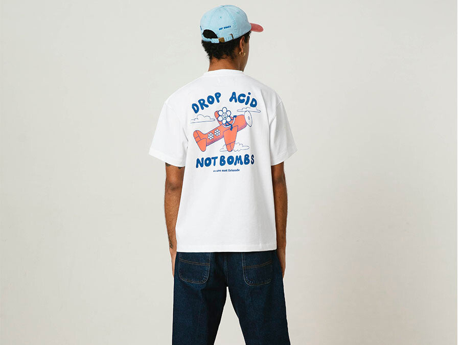 CAMISETA WANF DROP ACID NOT BOMBS WHITE
