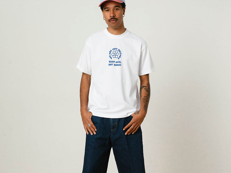 CAMISETA WANF DROP ACID NOT BOMBS WHITE