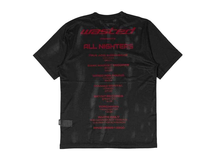 CAMISETA WASTED FUSION MESH T-SHIRT BLACK