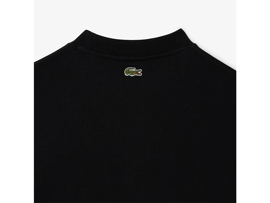 SUDADERA CREW LACOSTE NEGRO LOGO