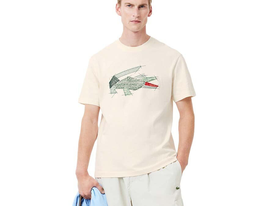 CAMISETA LACOSTE BLANCA LOGO