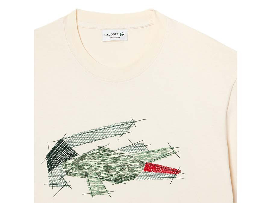 CAMISETA LACOSTE BLANCA LOGO