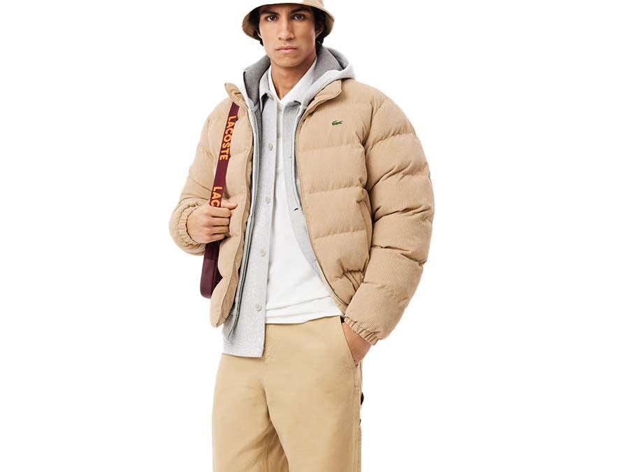 ABRIGO LACOSTE BLOUSON PANA MARRÓN