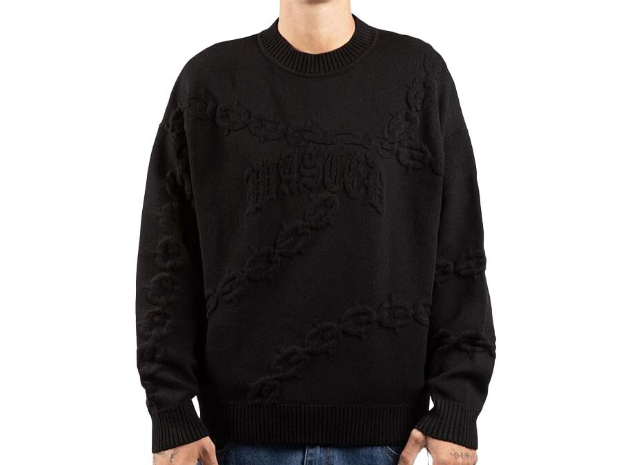 SWEATER WASTED CHROME BLACK