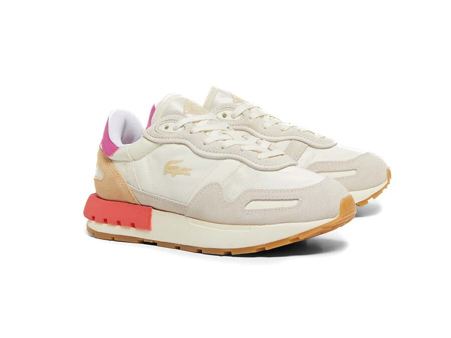LACOSTE WOMEN PARTNER WMN SNEAKERS OFF WHITE PINK