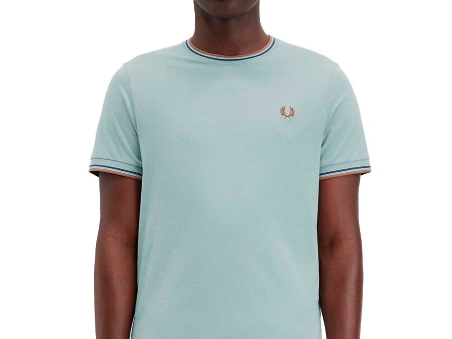 CAMISETA FRED PERRY SILVER BLUE