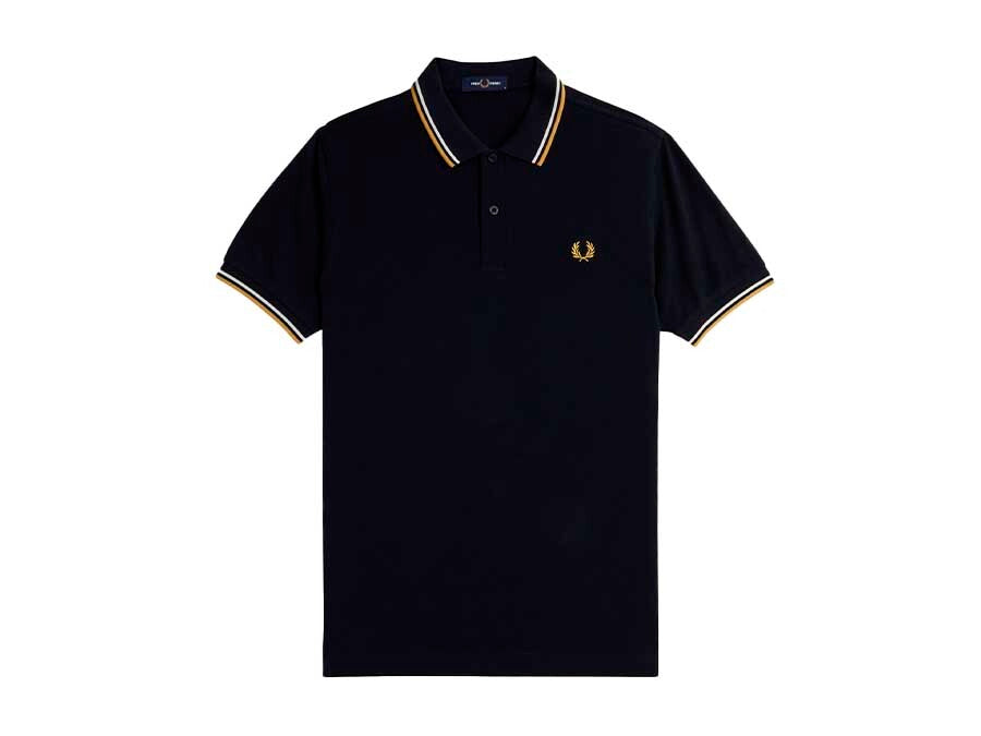 POLO FRED PERRY TWIN TIPPED NAVY  ECRU