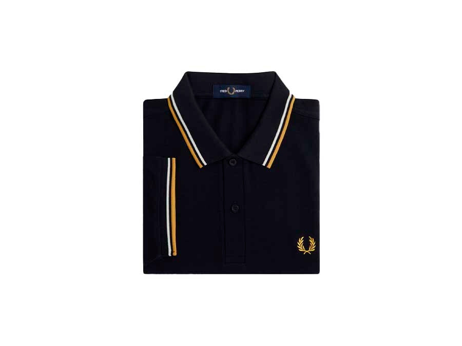 POLO FRED PERRY TWIN TIPPED NAVY  ECRU
