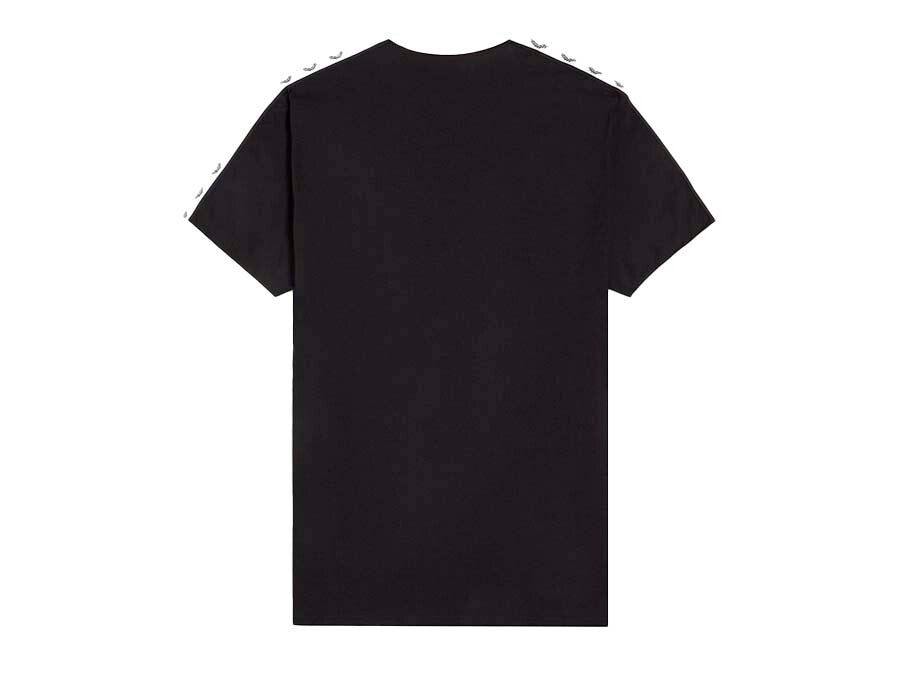 CAMISETA FRED PERRY CONTRAST TAPE RINGER BLACK