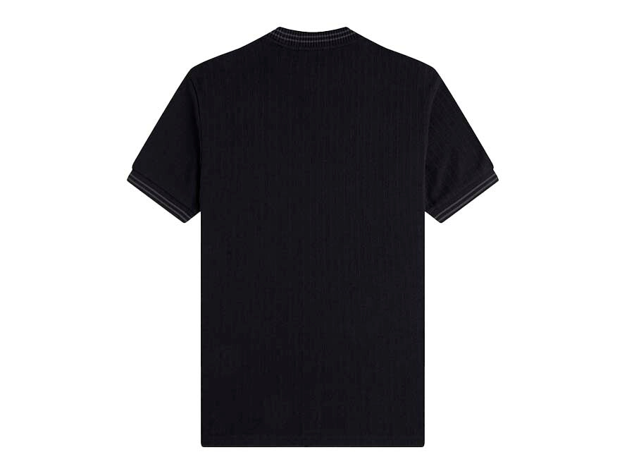 CAMISETA FRED PERRY RIBBED JERSEY BLACK