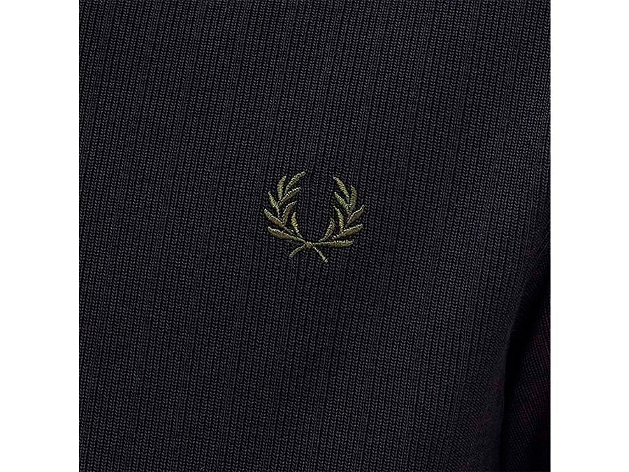 CAMISETA FRED PERRY RIBBED JERSEY BLACK