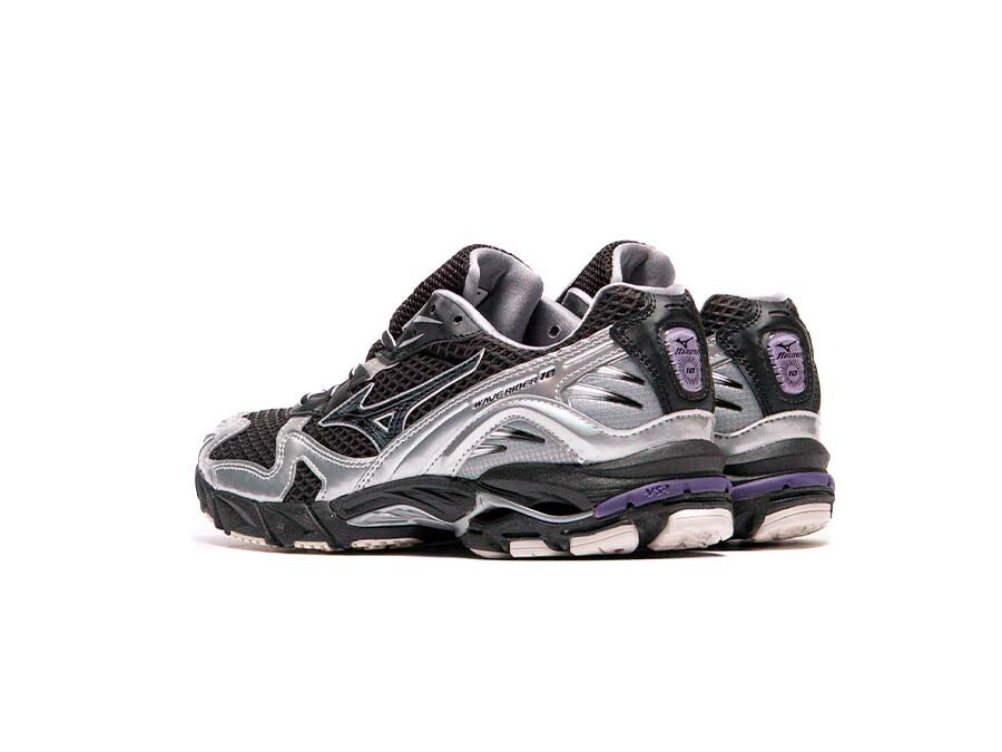 MIZUNO WAVE RIDER 10 BLACK BLACK SAND PURPLE HAZE