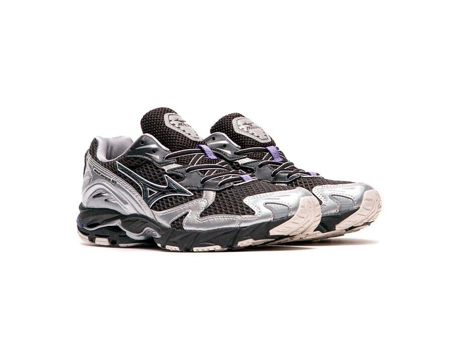 MIZUNO WAVE RIDER 10 BLACK BLACK SAND PURPLE HAZE