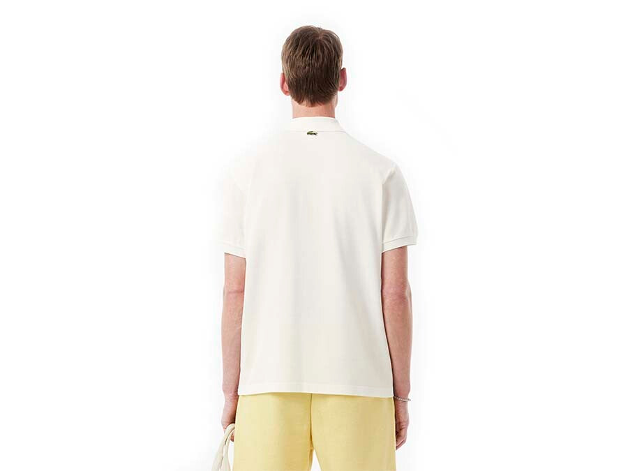 POLO LACOSTE SHORT SLEEVED RIBBED COLLAR LIMESTONE