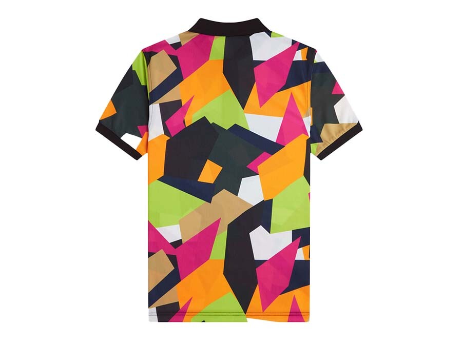 POLO FRED PERRY ON COURT PRINTED SHIRT TENNIS BLUE