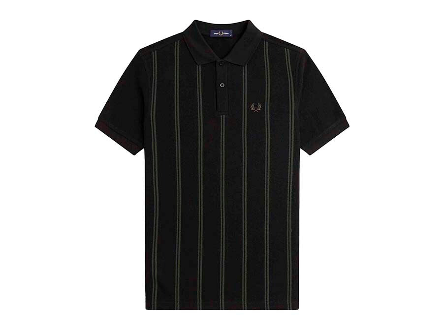 POLO FRED PERRY STRIPED POLO SHIRT BLACK