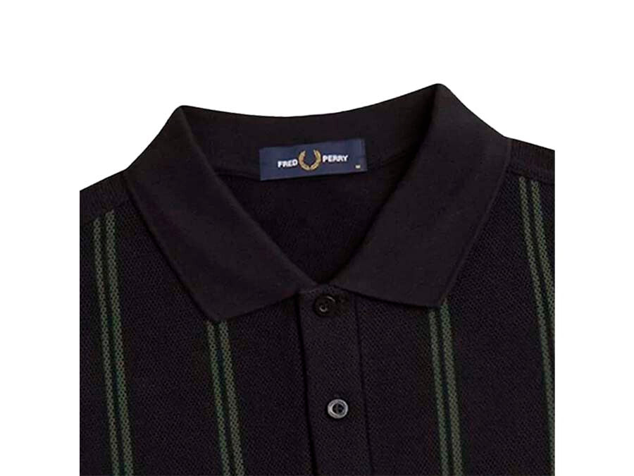 POLO FRED PERRY STRIPED POLO SHIRT BLACK