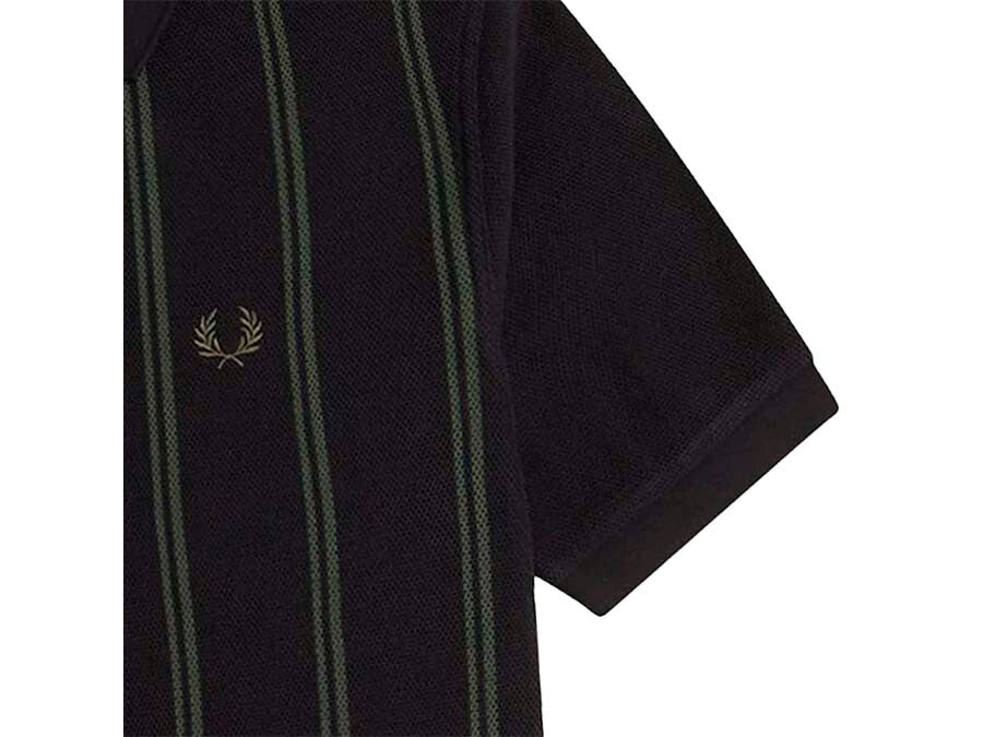 POLO FRED PERRY STRIPED POLO SHIRT BLACK