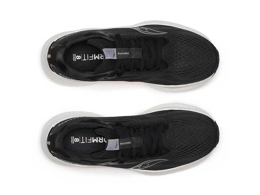 SAUCONY RIDE 18 - BLACK WHITE