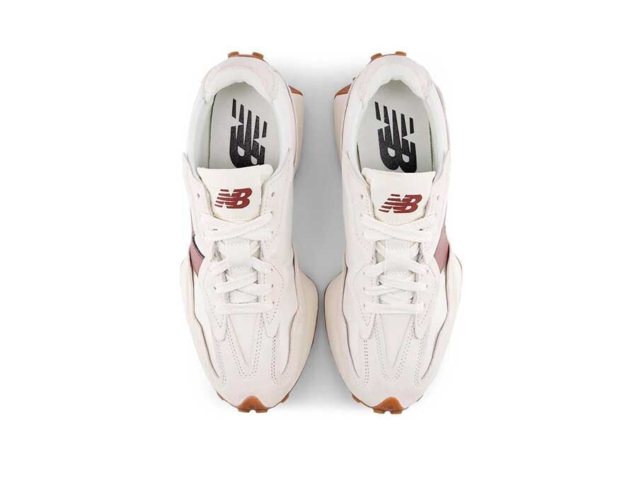 NEW BALANCE 327 WHITE BURGUNDY