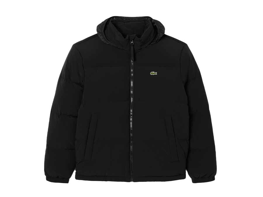 ABRIGO LACOSTE PACKABLE HOOD DOWN JACKET BLACK