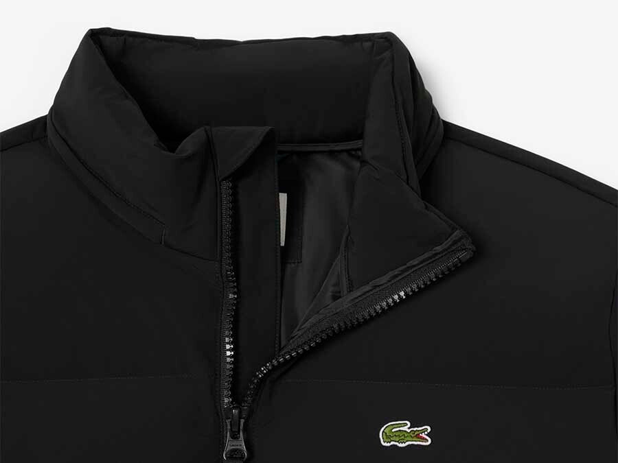 ABRIGO LACOSTE PACKABLE HOOD DOWN JACKET BLACK