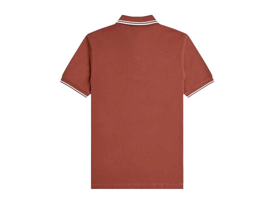 POLO FRED PERRY THE TWIN TIPPED  WHISKY BROWN ECRU