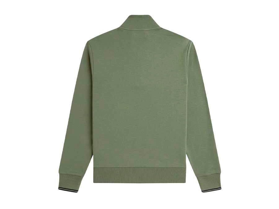 SUDADERA FRED PERRY HALF ZIP LAUREL WREATH GREEN