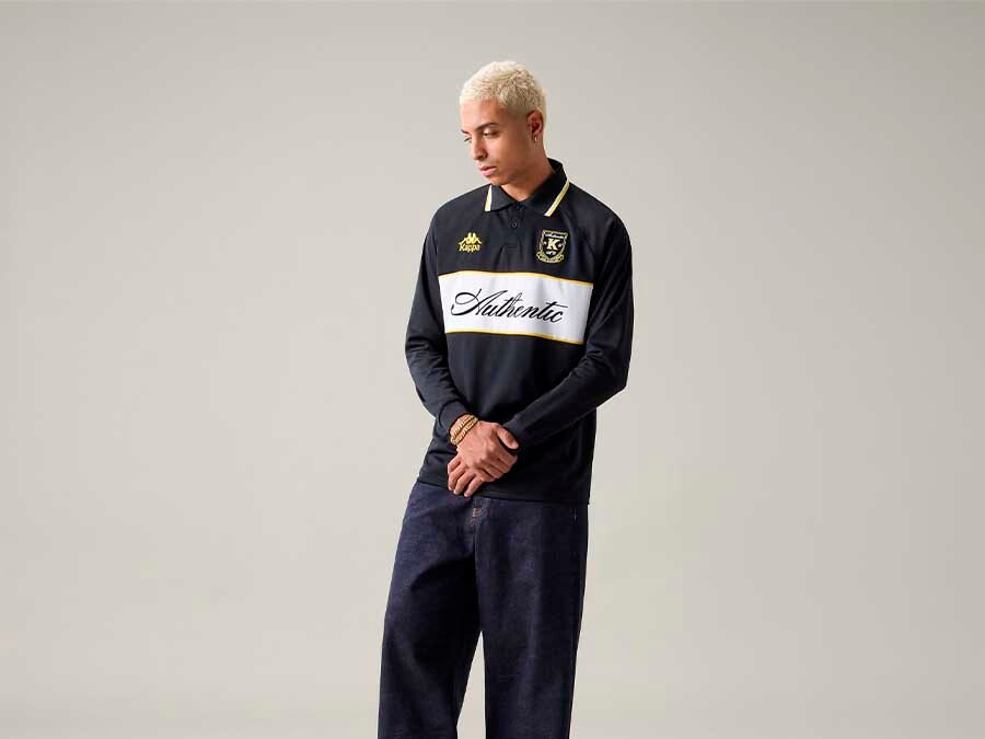 CAMISETA KAPPA AUTHENTIC ODRAN BLACK - YELLOW SPEC