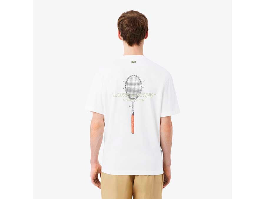 CAMISETA LACOSTE TENIS BLANCA