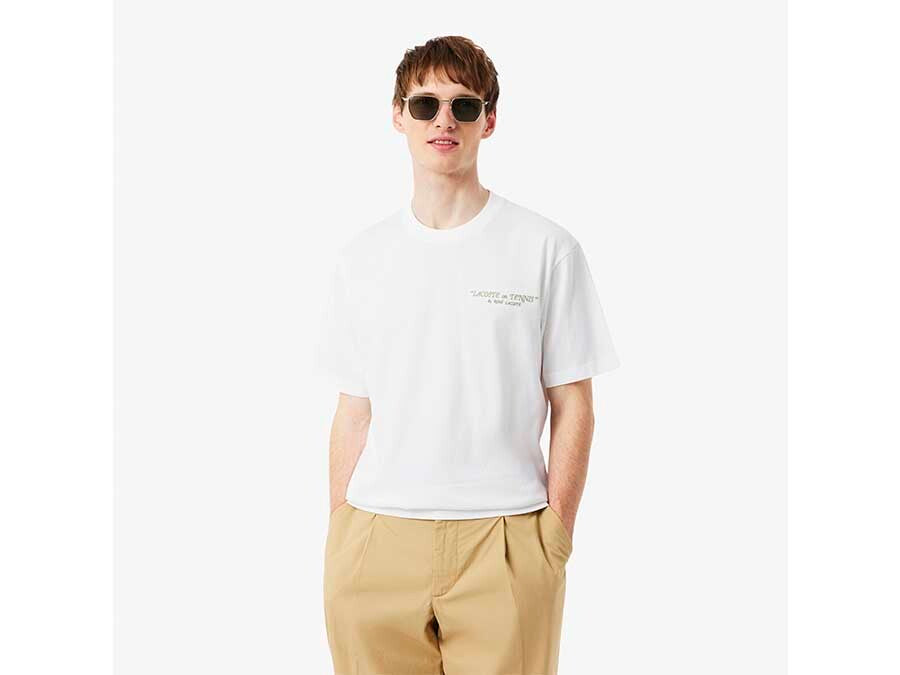CAMISETA LACOSTE TENIS BLANCA
