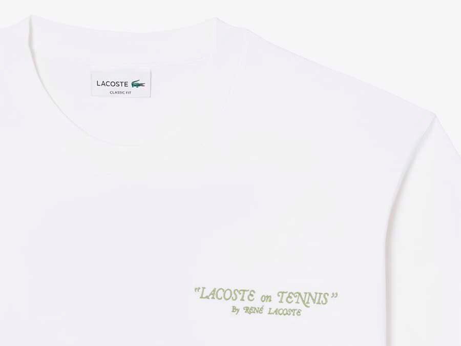 CAMISETA LACOSTE TENIS BLANCA