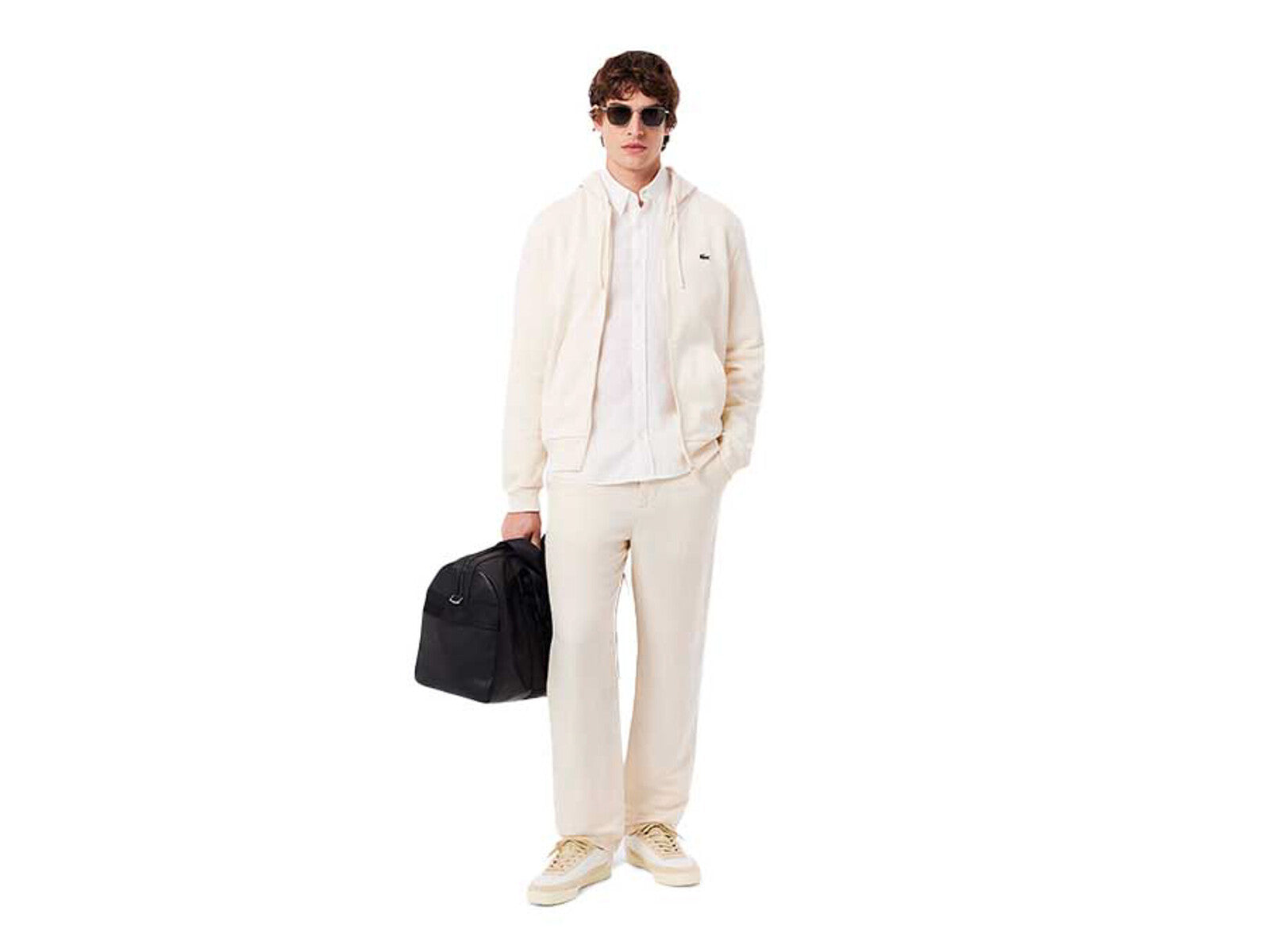 LACOSTE MEN AURA SNEAKERS OFF WHITE LIGHT YELLOW