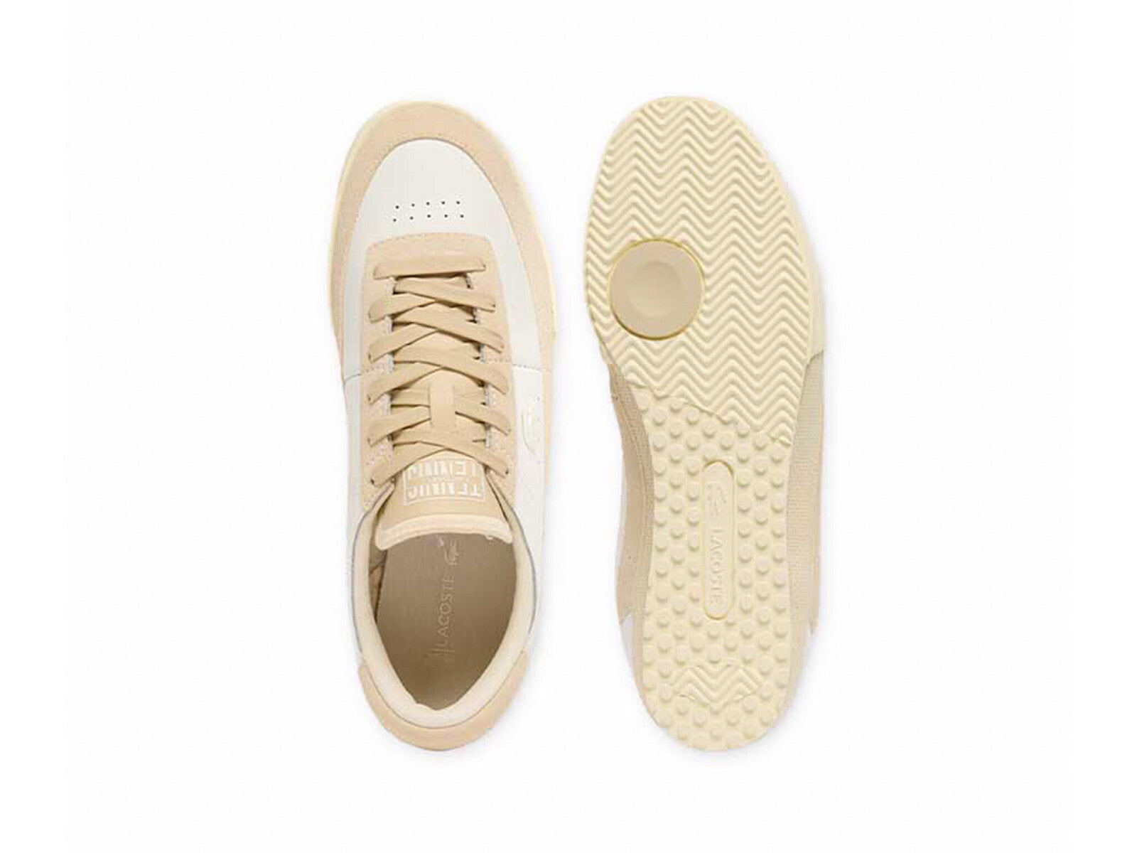 LACOSTE MEN AURA SNEAKERS OFF WHITE LIGHT YELLOW