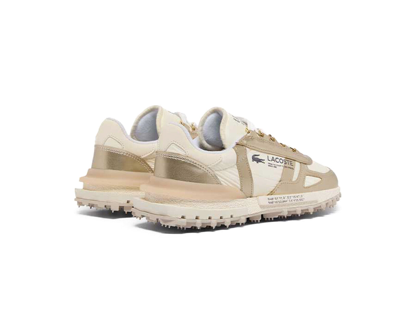 LACOSTE WOMEN ELITE ACTIVE SNEAKERS LIQUID GOLD WH