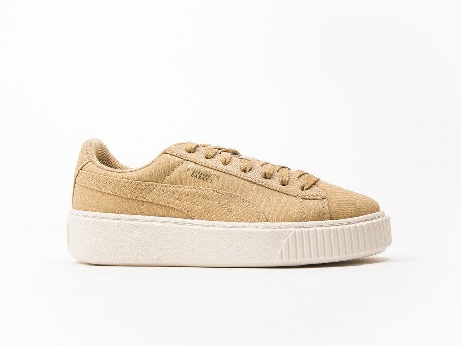 Puma Basket Platform CV Oatmeal Gold