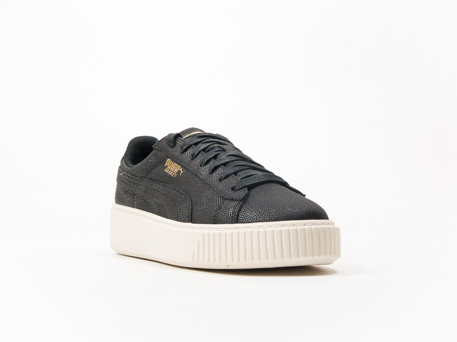 PUMA BASKET PLATFORM CV BLACK-GOLD-WHISP
