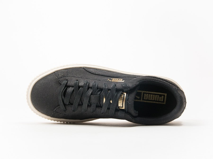 PUMA BASKET PLATFORM CV BLACK-GOLD-WHISP