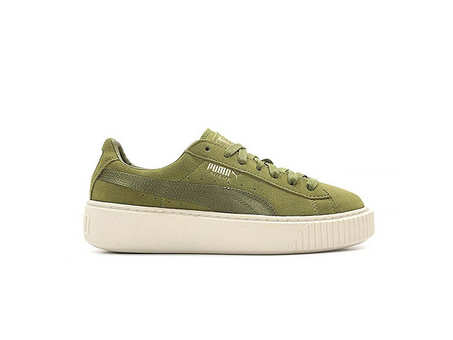 PUMA SUEDE PLATFORM MONO SATIN OLIVE BRANK