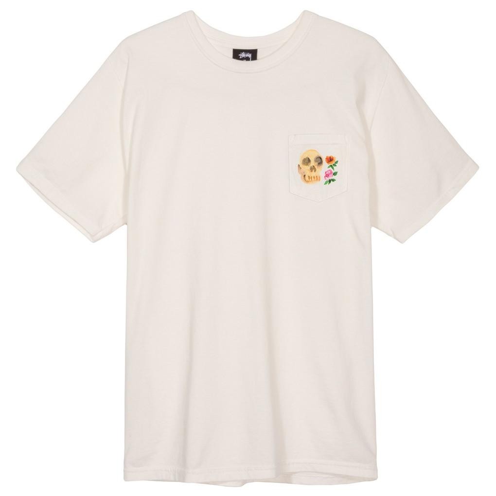 STUSSY CALAVERA PIG DYED PKT TEE BLACK
