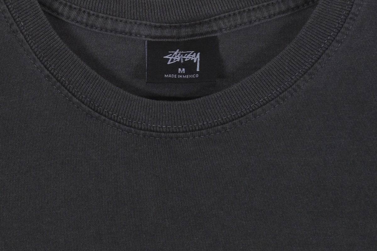 STUSSY S BLEND PIG. DYED PKT TEE BLACK