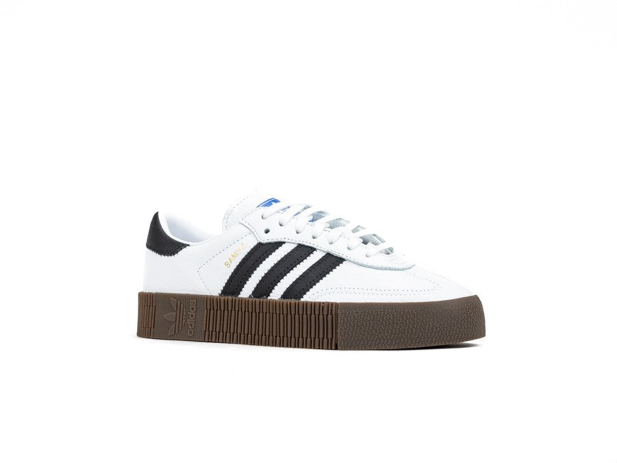 ADIDAS SAMBA ROSE W BLANCA BANDAS NEGRAS