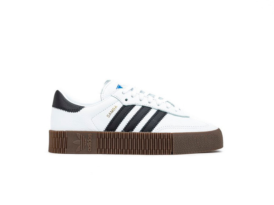 ADIDAS SAMBA ROSE W BLANCA BANDAS NEGRAS