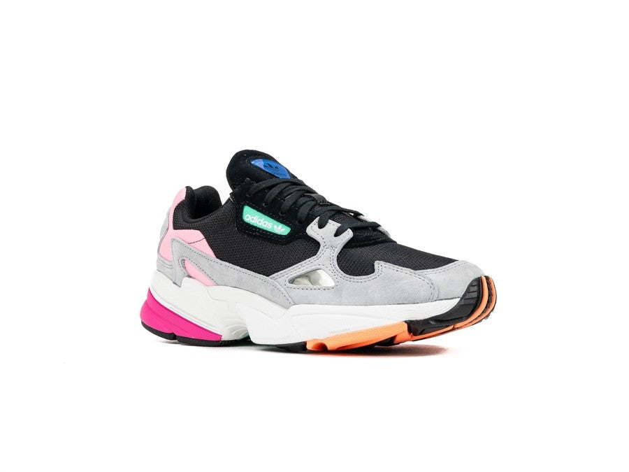 ADIDAS FALCON W NEGRO GRIS ROSA