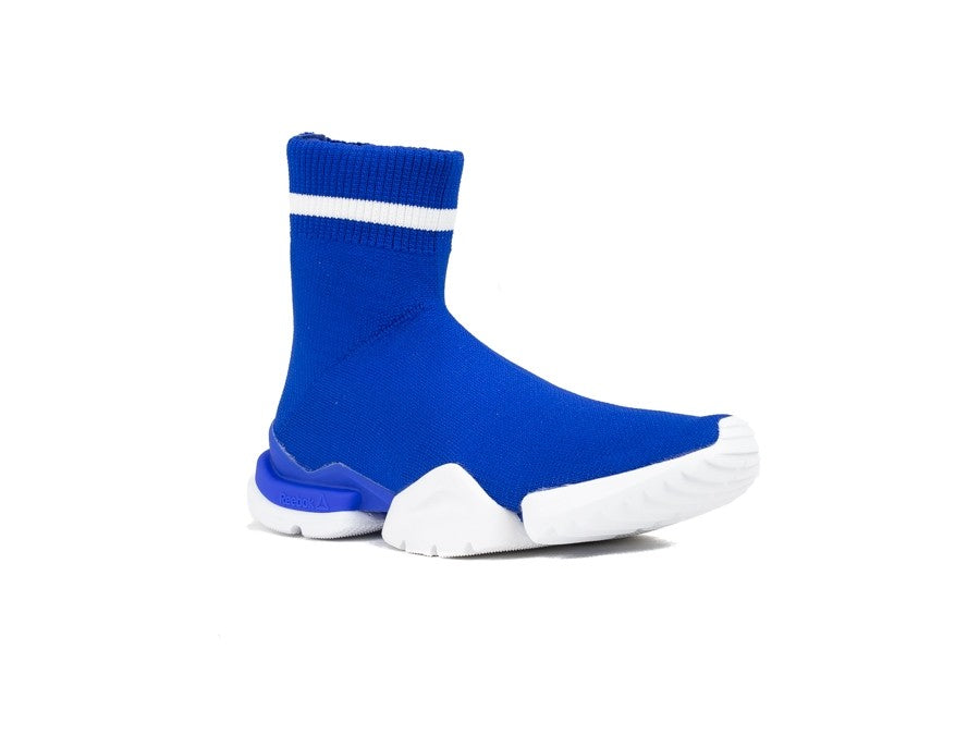 REEBOK REEBOK SOCK RUN_R GRY-WHT-BLUE-CAROTEN