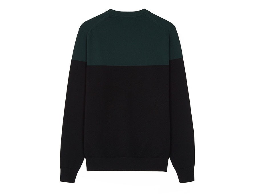JERSEY FRED PERRY  DOS COLORES NEGRO VERDE